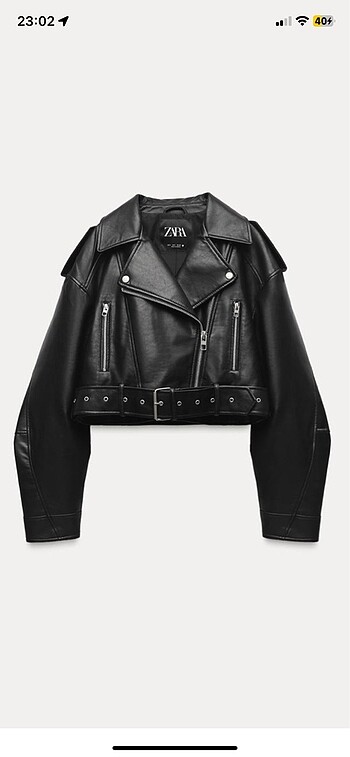 Zara deri biker ceket