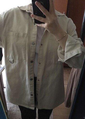 Krem Kot Ceket Oversize Unisex