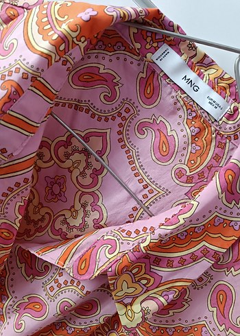 Bohem Çok Renkli Mini Gömlek - Görsel 2