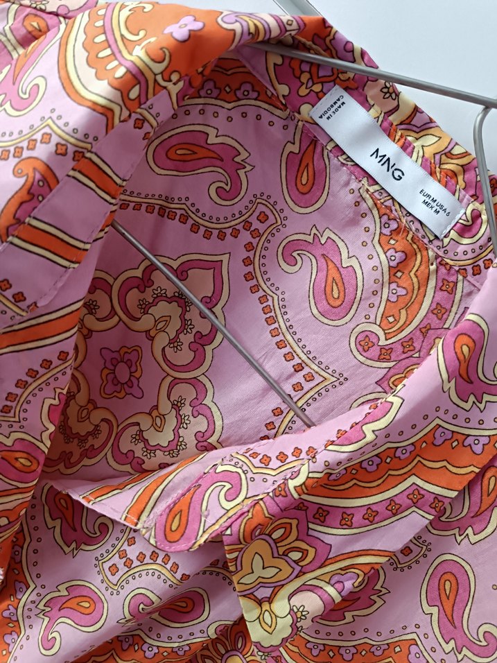 Bohem Çok Renkli Mini Gömlek - Görsel 2