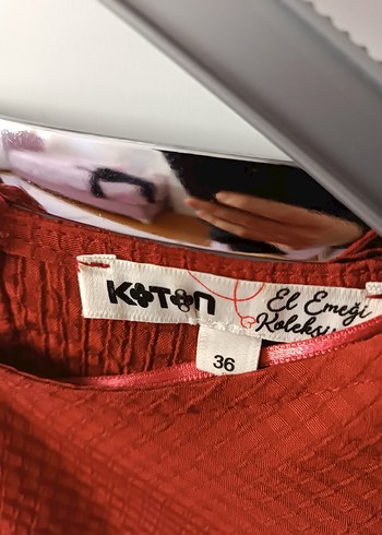 Kırmızı Fırfırlı Uzun Kollu Bluz - Görsel 3