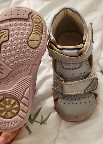 Gri Erkek Bebek İlk Adım Ayakkabısı Velcro - Görsel 5