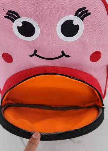 Pembe Uğur Böceği Desenli Çocuk Okul Çantası - Görsel 3