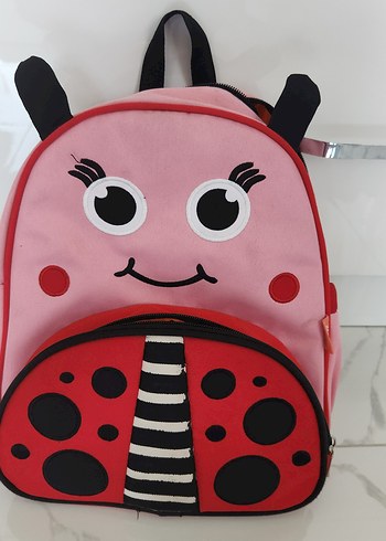 Pembe Uğur Böceği Desenli Çocuk Okul Çantası