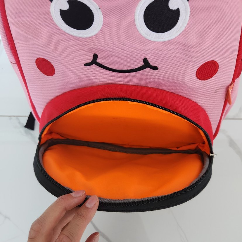 Pembe Uğur Böceği Desenli Çocuk Okul Çantası - Görsel 2