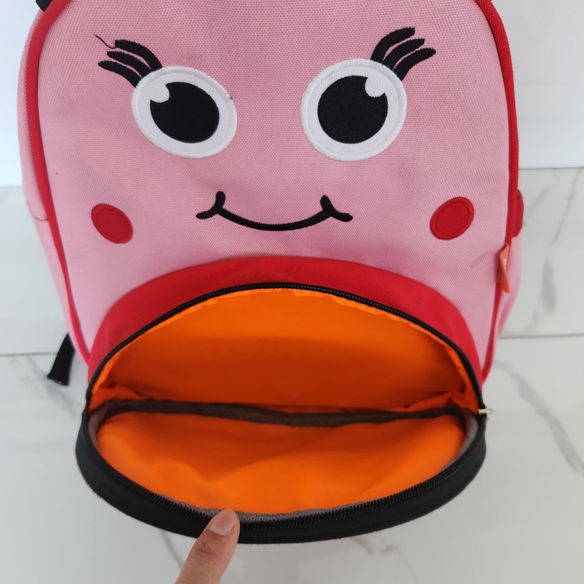 Pembe Uğur Böceği Desenli Çocuk Okul Çantası - Görsel 3