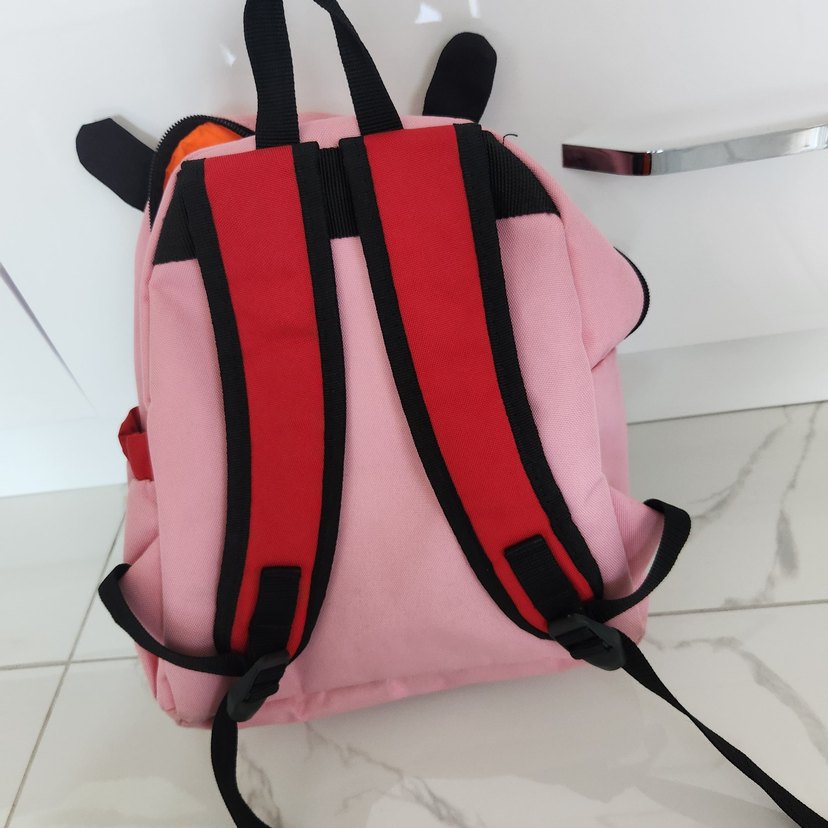 Pembe Uğur Böceği Desenli Çocuk Okul Çantası - Görsel 5