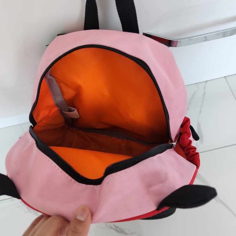 Pembe Uğur Böceği Desenli Çocuk Okul Çantası - Görsel 4