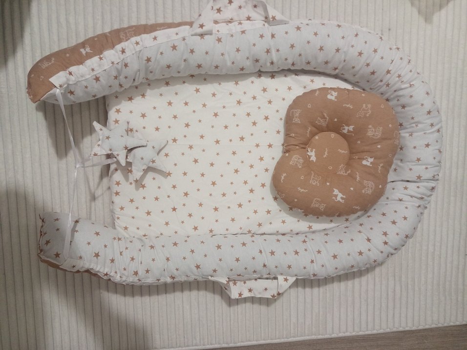 Bej Desenli Çocuk Uyku Yastığı ve Aksesuarları - Görsel 2