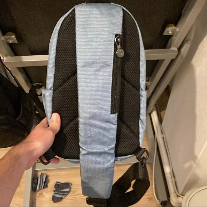 Fossil Mavi Fermuarlı Erkek Omuz Çantası - Görsel 3