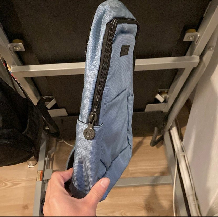 Fossil Mavi Fermuarlı Erkek Omuz Çantası - Görsel 2