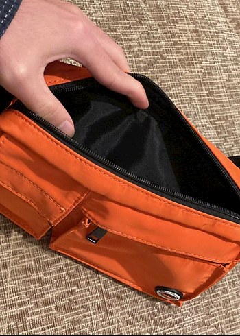 Turuncu Kemerli Unisex Çapraz Çanta - Görsel 5