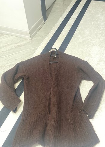 Kahverengi Triko Kadın Hırka - Görsel 2