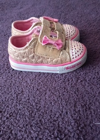 Skechers Kız bebek Parlak Pembe Cırt Cırtlı Spor Ayakkabı