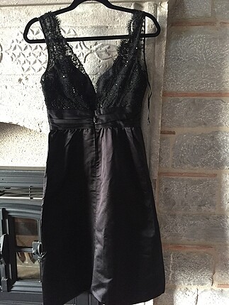 Amsale Siyah İpek Small elbise