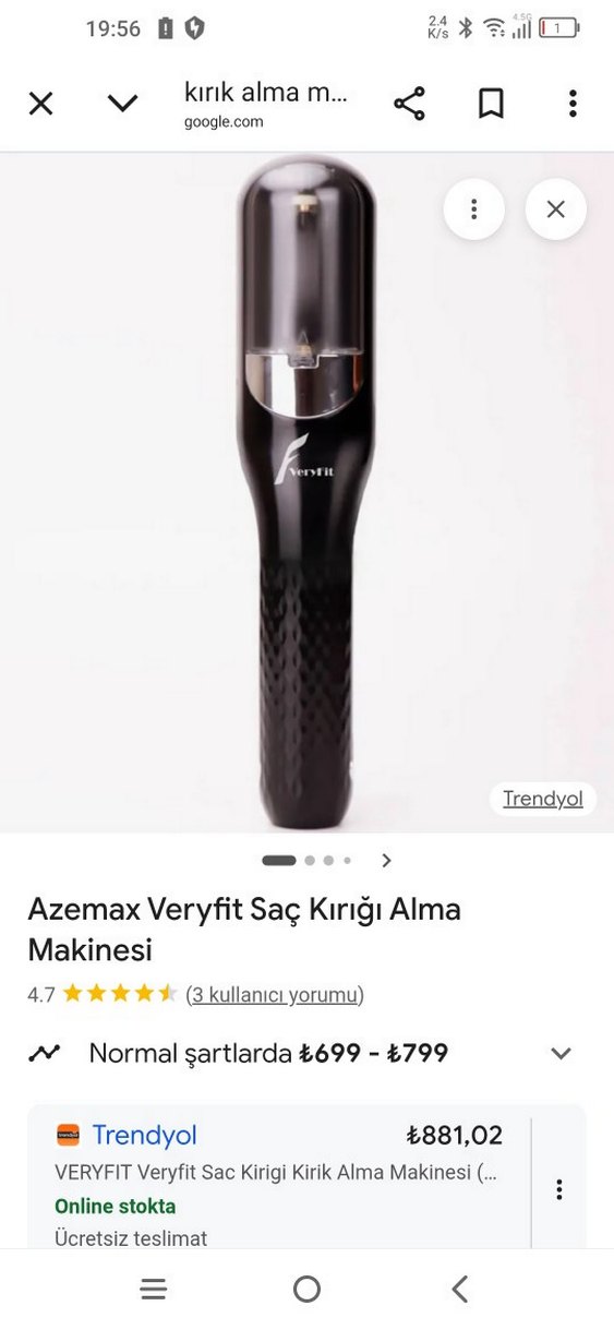 Siyah Saç kırıkları alan  Alet - Görsel 2