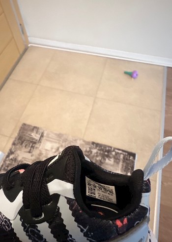 Erkek Çocuk Siyah Baskılı Cırt Cırtlı Spor Ayakkabı - Görsel 4