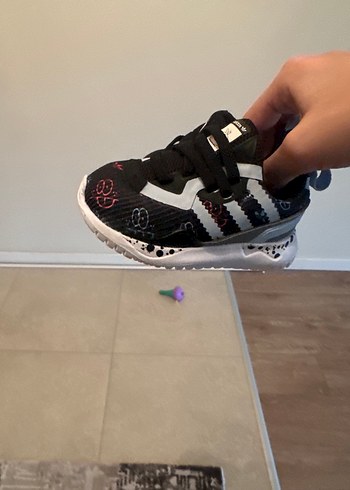 Erkek Çocuk Siyah Baskılı Cırt Cırtlı Spor Ayakkabı - Görsel 2