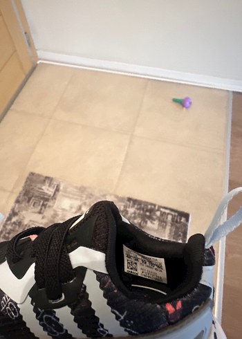 Erkek Çocuk Siyah Baskılı Cırt Cırtlı Spor Ayakkabı - Görsel 3