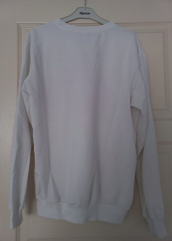 Diğer Beyaz Kadın Düğmeli Kısa Kollu Sweatshirt