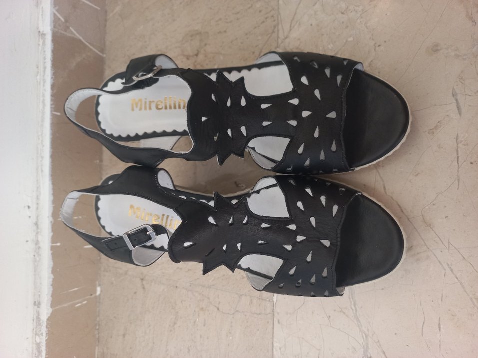 İrellina Siyah Dolgu Topuklu Kadın Sandalet - Görsel 3