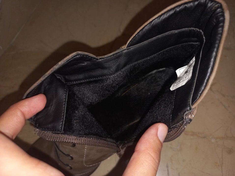 Kahverengi Süet Kadın Dolgu Topuklu Bot - Görsel 3