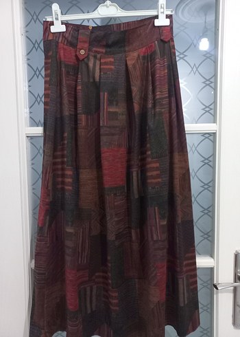 Bordo Pileli Bohem Uzun Etek