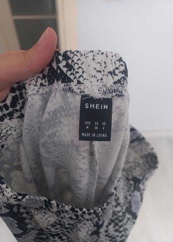 m Beden gri Renk Kadın Gri Yılan Desenli Pileli İspanyol Paça Pantolon