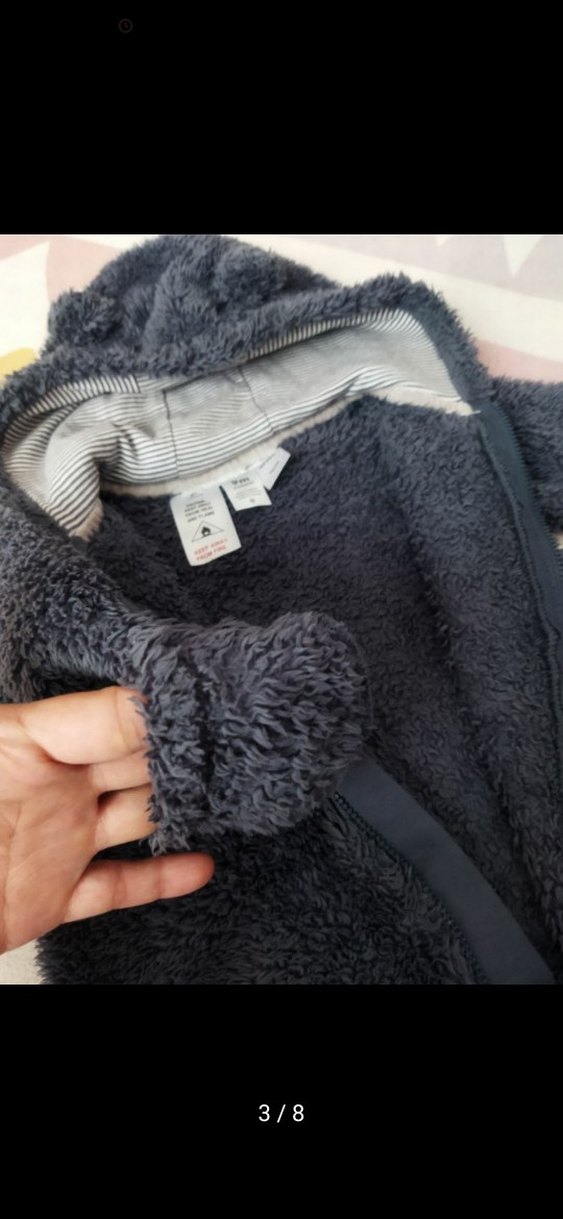 carters 6-9 ay peluş tulum - Görsel 3