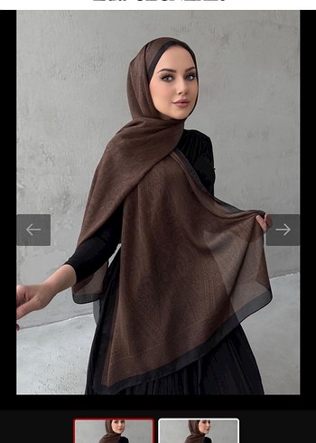 Kahverengi Kadın Şal - Görsel 3