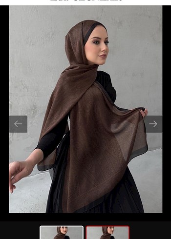 Kahverengi Kadın Şal - Görsel 2