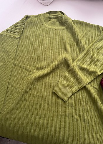 Bordo Örgü Boğazlı Kadın Kazak - Görsel 3