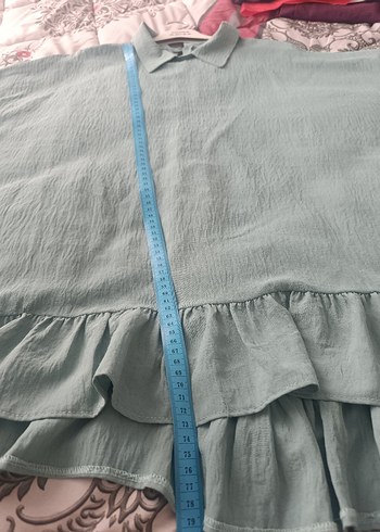 Yeşil ayrobin i Tunik, Fırfırlı, Rahat Kesim - Görsel 3