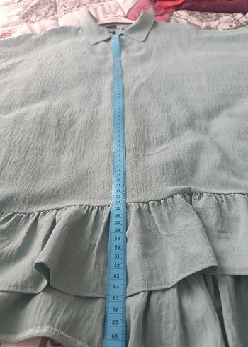 Yeşil ayrobin i Tunik, Fırfırlı, Rahat Kesim - Görsel 2