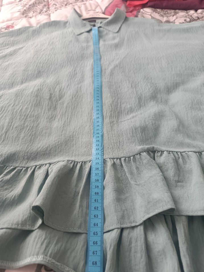 Yeşil ayrobin i Tunik, Fırfırlı, Rahat Kesim - Görsel 2