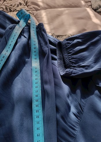 Mavi Düğmeli Uzun Kollu ferace elbise - Görsel 5