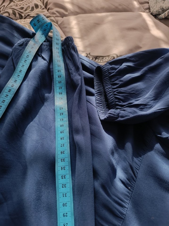 Mavi Düğmeli Uzun Kollu ferace elbise - Görsel 5