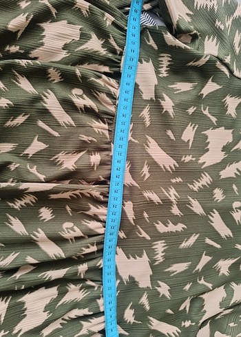 Uzun Kollu Kamuflaj Desenli Kadın Elbise - Görsel 5