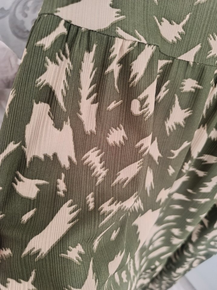 Uzun Kollu Kamuflaj Desenli Kadın Elbise - Görsel 4