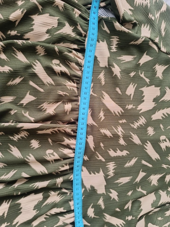 Uzun Kollu Kamuflaj Desenli Kadın Elbise - Görsel 5