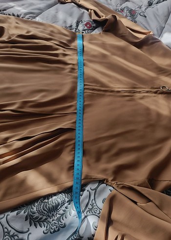 ferace elbise Camel renginde - Görsel 5