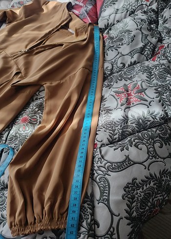 ferace elbise Camel renginde - Görsel 3