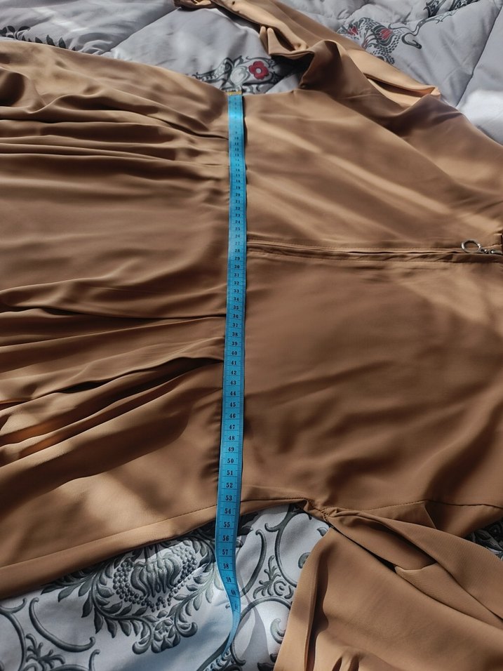 ferace elbise Camel renginde - Görsel 5