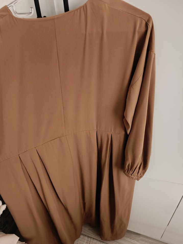 ferace elbise Camel renginde - Görsel 2