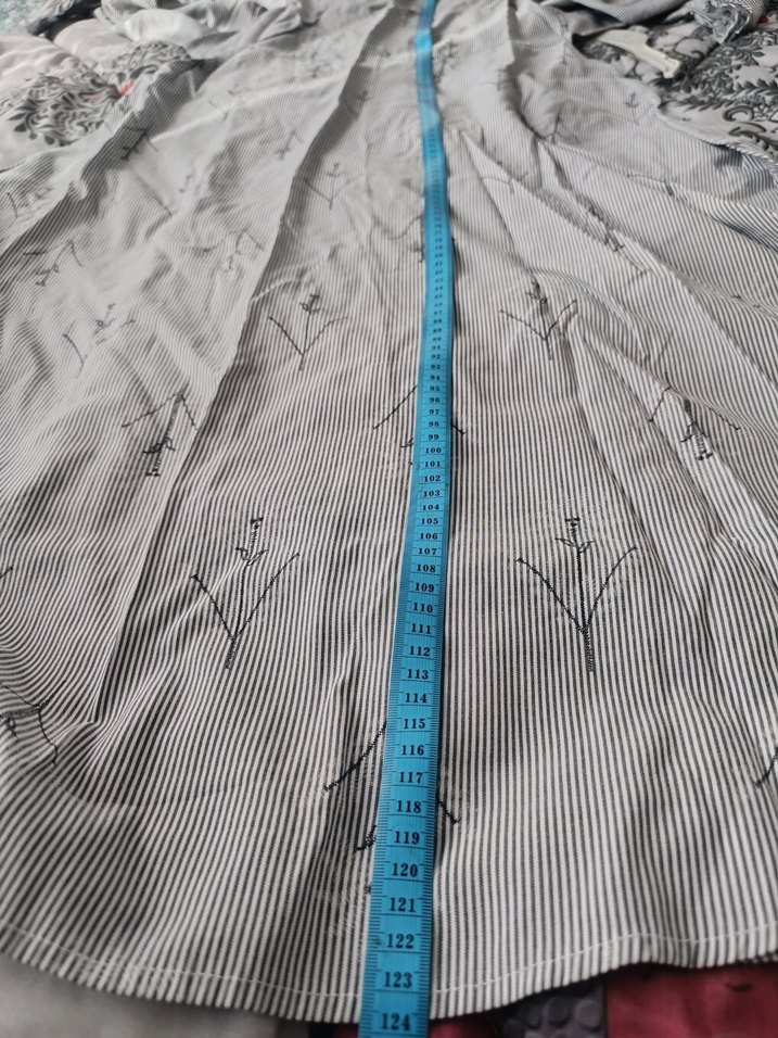 İşlemeli Gri Uzun Bohem Elbise - Görsel 2