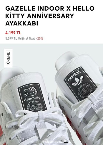 39 Beden çeşitli Renk Adidas Gazelle Hello Kitty