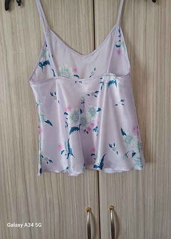 Uzun Mor Tie-Dye Kadın 5 parça gecelik takımı - Görsel 11