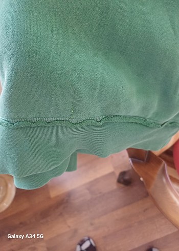 Hooded Yeşil Baskılı erkek Sweatshirt - Görsel 6