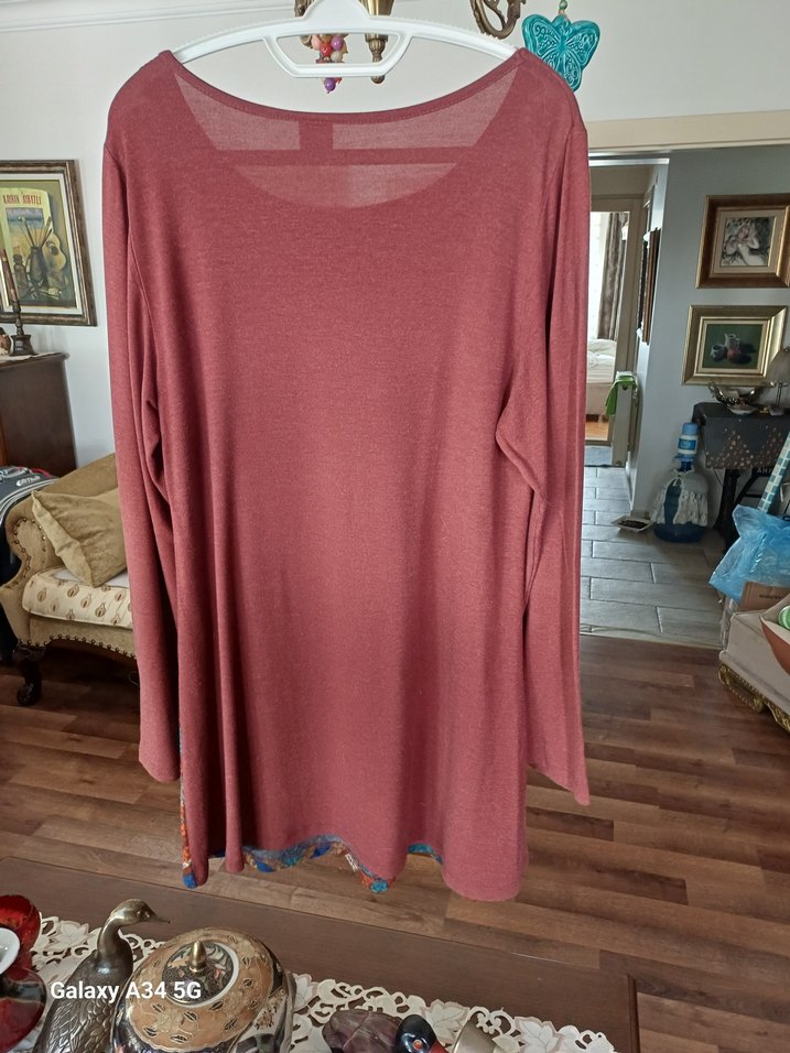 Bohem Desenli Uzun Kollu Kadın Tunik - Görsel 5