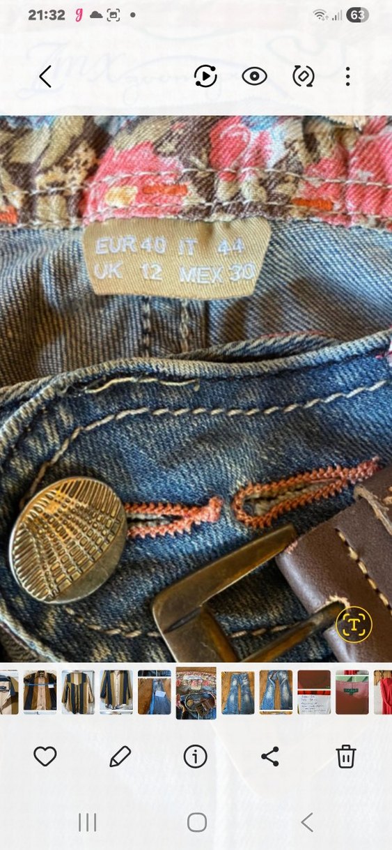 Kemerli, Rahat Kesim Kadın Denim Pantolon - Görsel 5